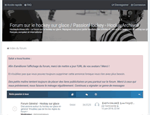 Tablet Screenshot of forum.passionhockey.com